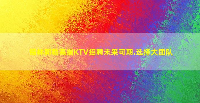 锡林郭勒高端KTV招聘未来可期.选择大团队